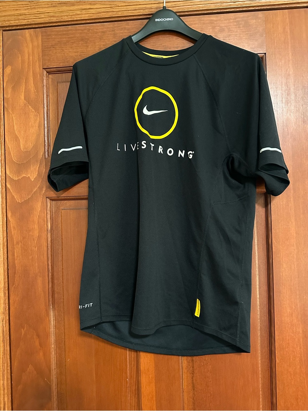 Nike Black LiveStrong Dri-FIT Short Sleeve Tee with Yellow Accent